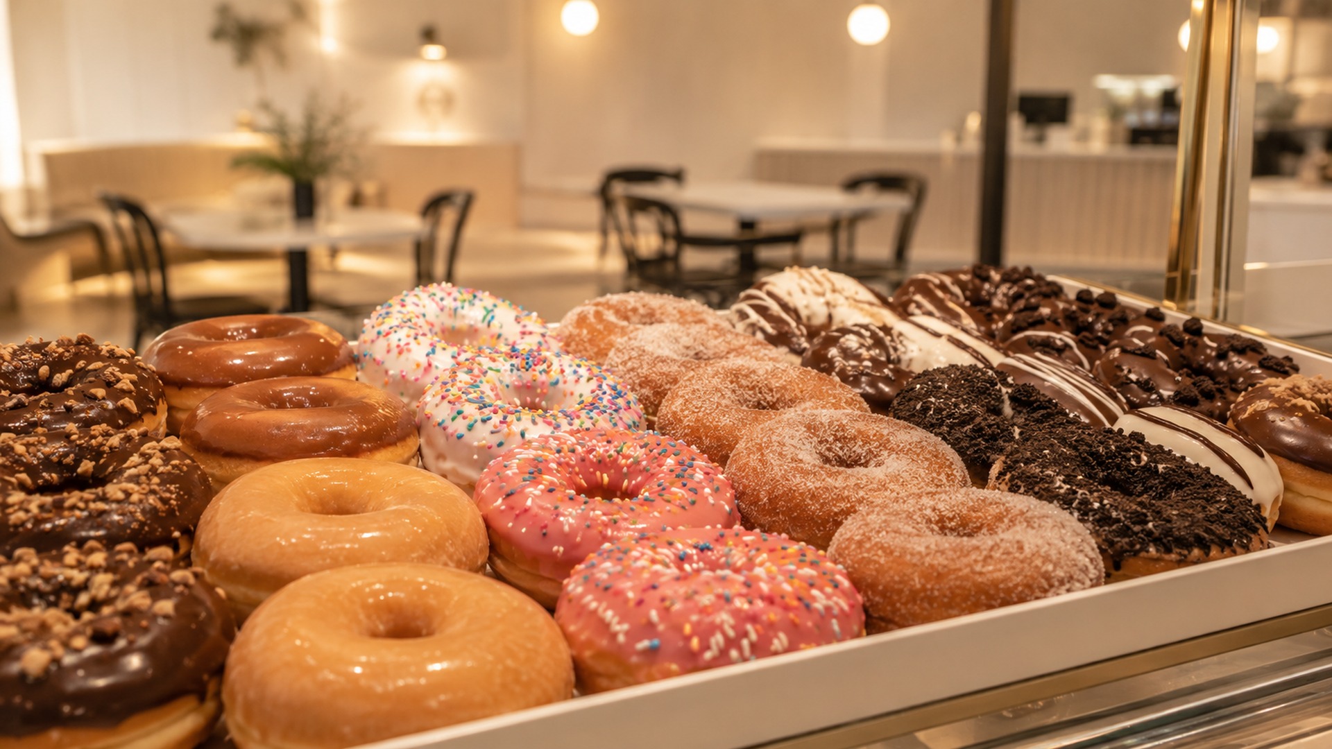 Fresh in-house donuts made daily at Sugar Grounds Cafe in Middlefield, OH