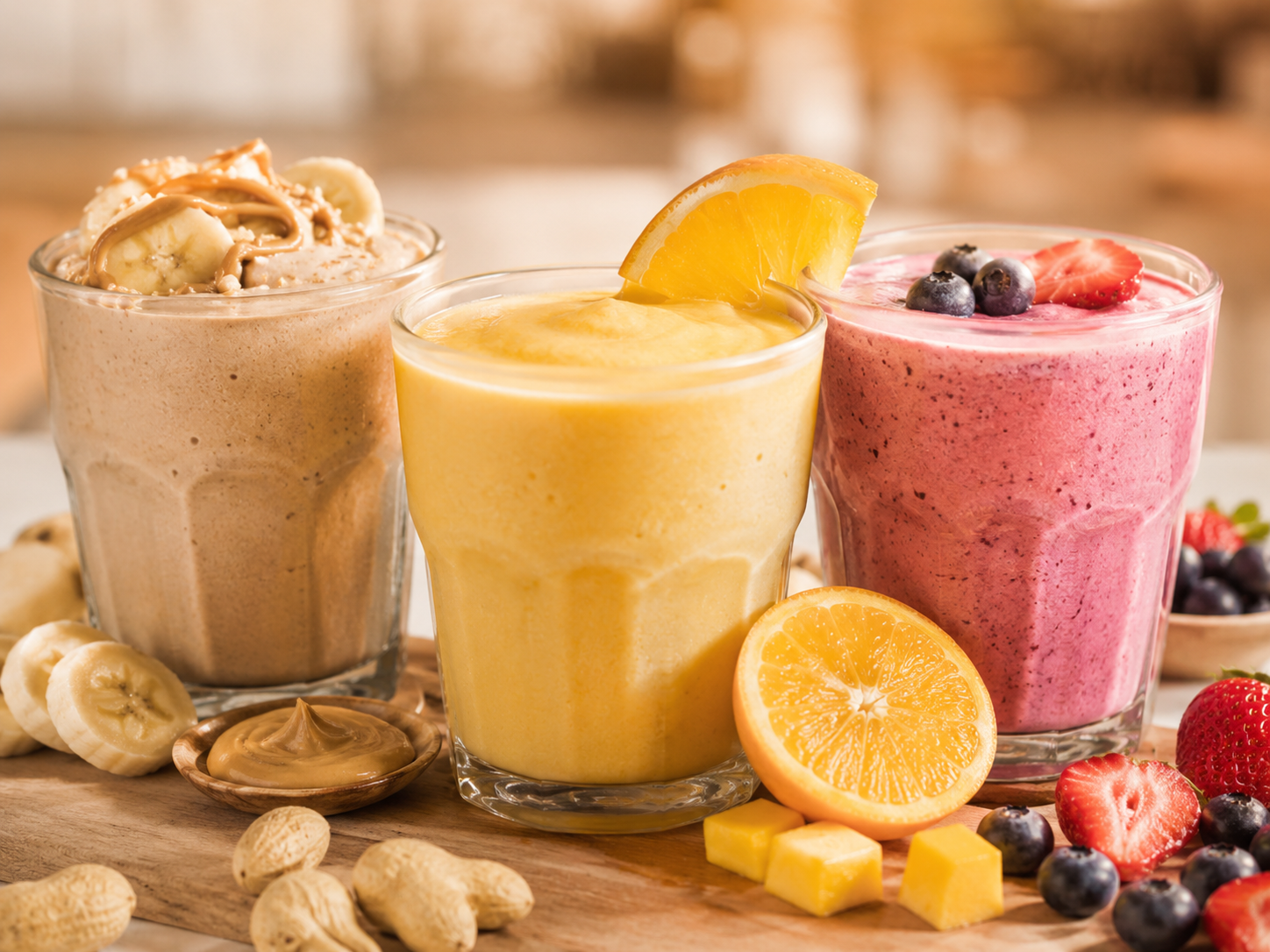 Fresh smoothies at Sugar Grounds Cafe